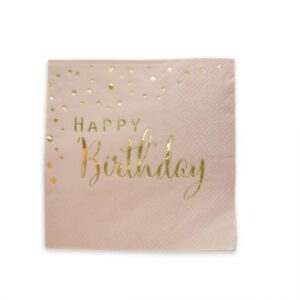 מפיות נייר - ורוד זהב