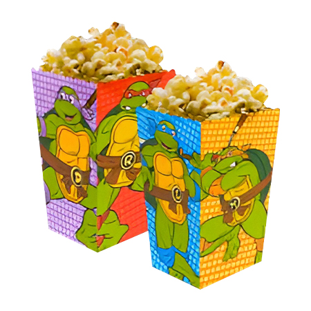קופסאות פופקורן וחטיפים - צבי הנינג'ה