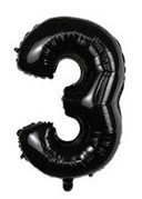 בלון מיילר 34 שחור - מספר 3