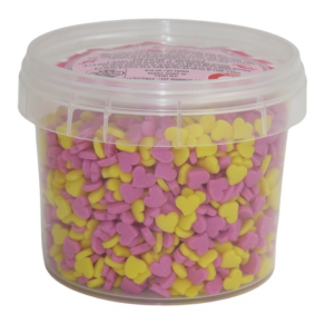 סוכריות לקישוט לבבות - צהוב סגול