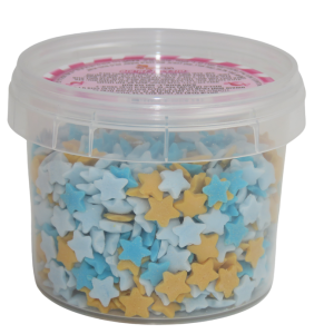 סוכריות לקישוט כוכבים - כחול צהוב תכלת