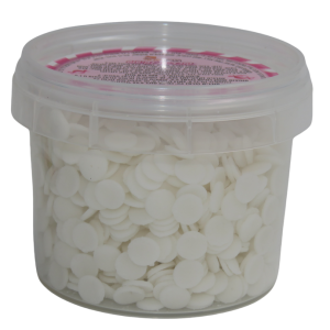 סוכריות לקישוט עיגולים - לבן