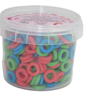 סוכריות לקישוט טבעות - אדום כחול ירוק