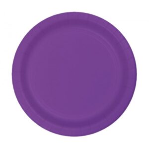 צלחות נייר מתכלה גדולות - סגול