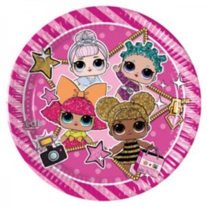 צלחות נייר מטאלי מתכלה קטנות - LOL