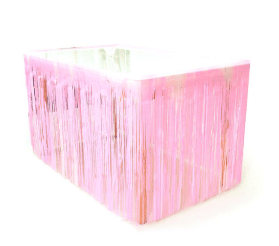 חצאית שולחן חוטים - ורוד