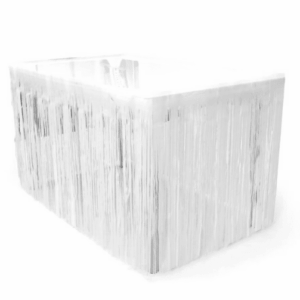 חצאית שולחן חוטים - לבן