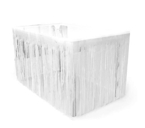 חצאית שולחן חוטים - לבן