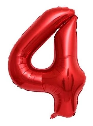 בלון מיילר 34 אדום - מספר 4