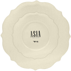 מארז סט צלחות פלסטיק - קרם