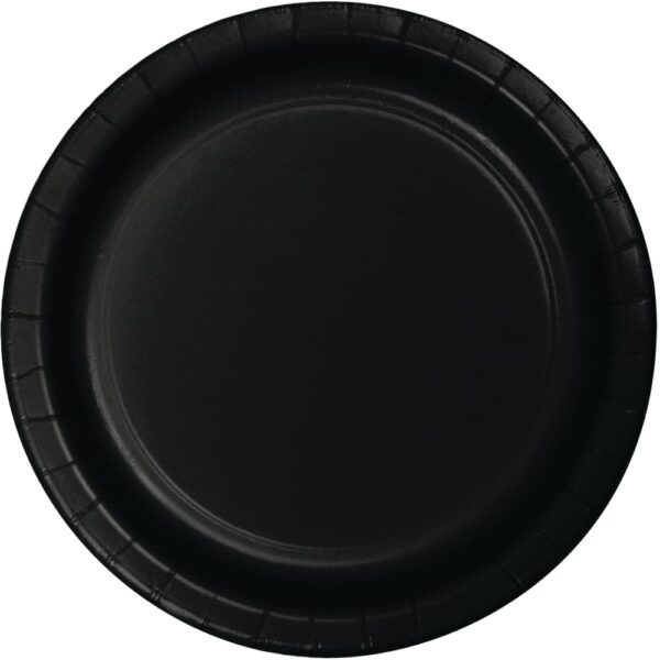 צלחות נייר מתכלה קטנות - שחור