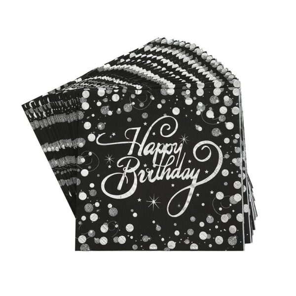 מפיות נייר - שחור כסף