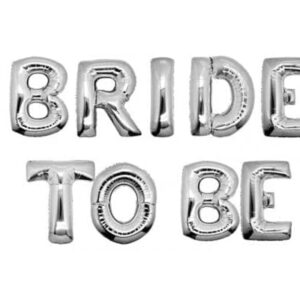 סט בלונים לניפוח עצמי כסף - Bride To Be
