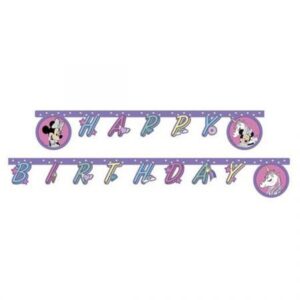 באנר אותיות יום הולדת - מיני מאוס