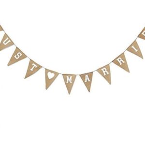 שרשרת דגלונים יוטה - JUST MARRIED