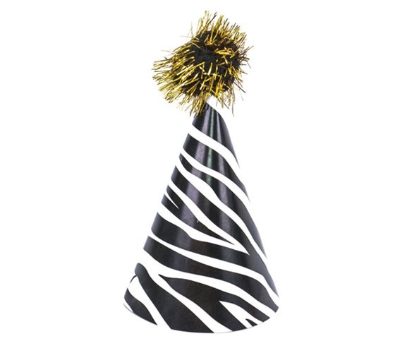 כובעי מיני ליום הולדת - זברה