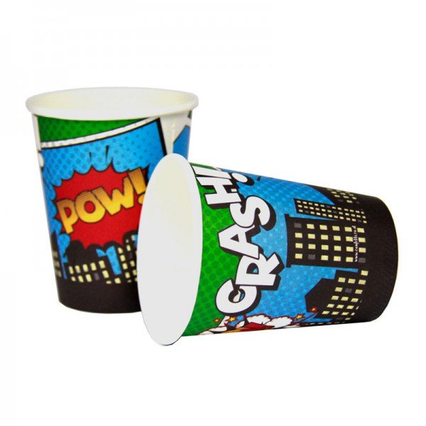 כוסות נייר - קומיקס גיבורי על