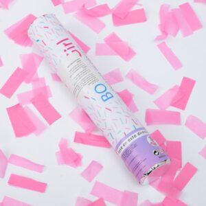 תותח קונפטי 30 ס"מ - מלבן ורוד