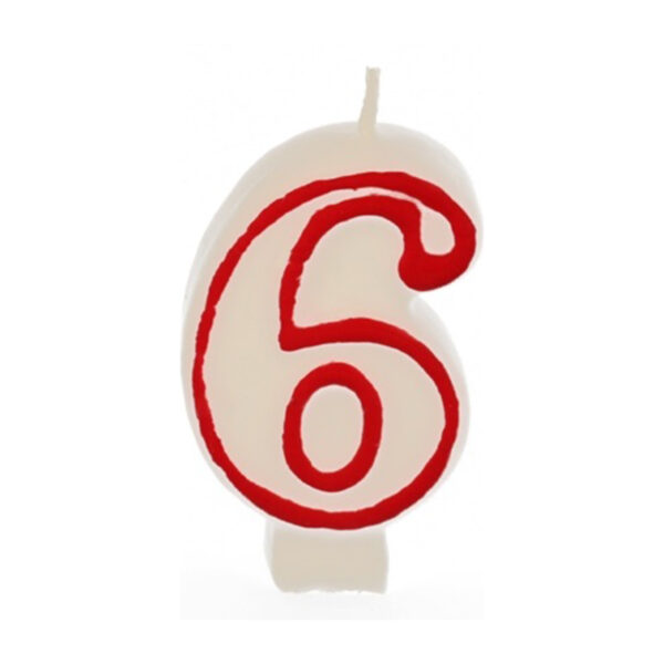 נר יום הולדת מספר 6