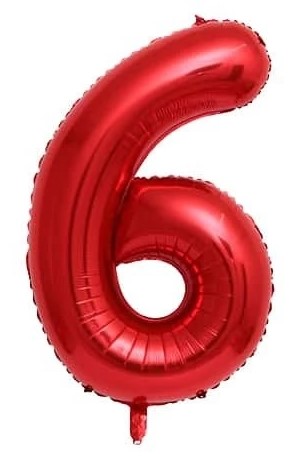 בלון מיילר 34 אדום - מספר 6