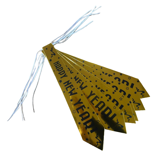 6 עניבות HAPPY NEW YEAR זהב