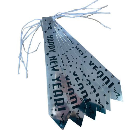 6 עניבות HAPPY NEW YEAR כסף