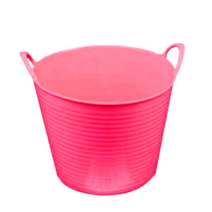 דלי פלסטיק 2 ידיות - ורוד פוקסיה