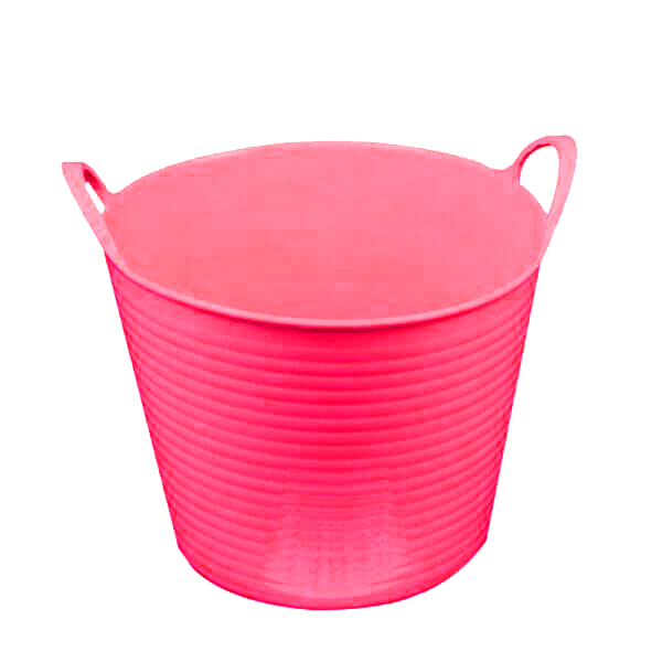 דלי פלסטיק 2 ידיות - ורוד פוקסיה