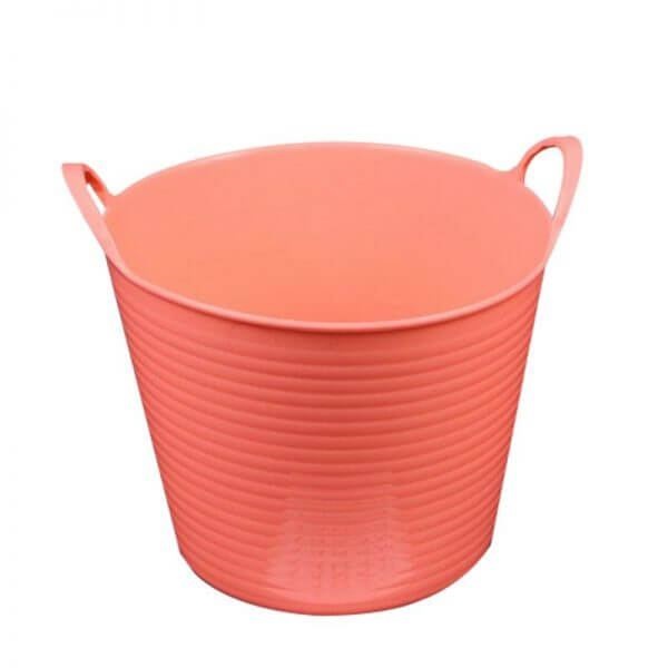 דלי פלסטיק 2 ידיות - ורוד