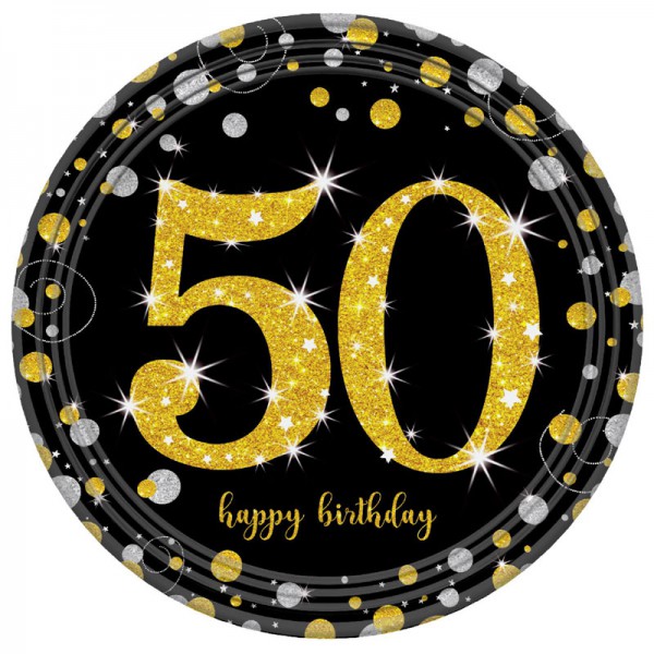 צלחות נייר גדולות - גיל 50