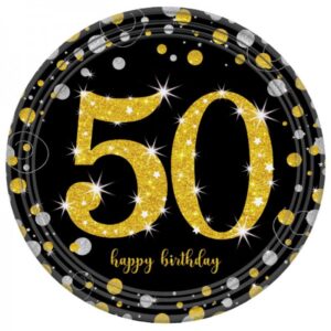 צלחות נייר קטנות - גיל 50