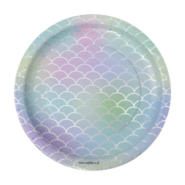 צלחות נייר מתכלה גדולות - בת הים