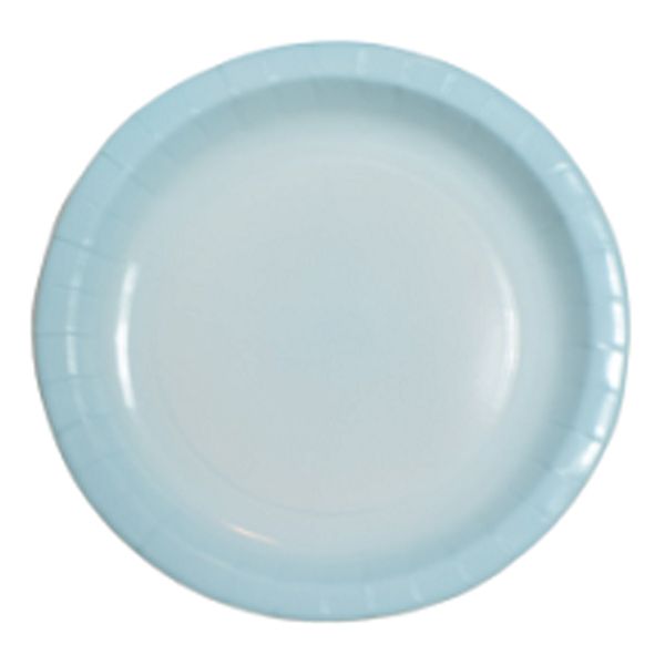 צלחות נייר מתכלה גדולות - תכלת אומברה