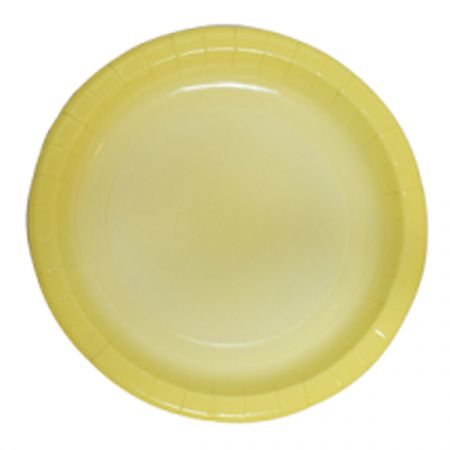 צלחות נייר מתכלה - צהוב אומברה