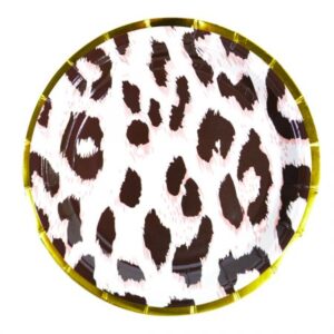 צלחות נייר מתכלה גדולות - נמר