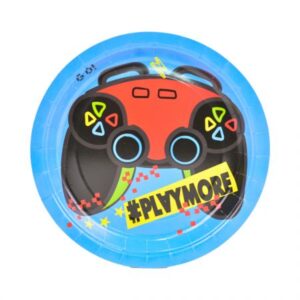 צלחות נייר מתכלה קטנות - גיימרים