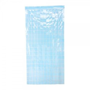 וילון ריבועים - תכלת