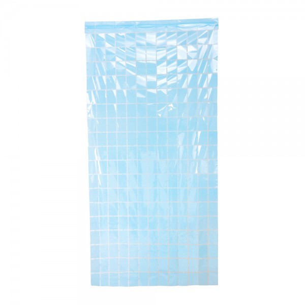 וילון ריבועים - תכלת