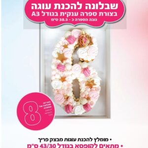 שבלונה להכנת עוגה בצורת 8