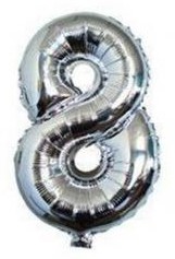 בלון מיילר 34 כסף - מספר 8