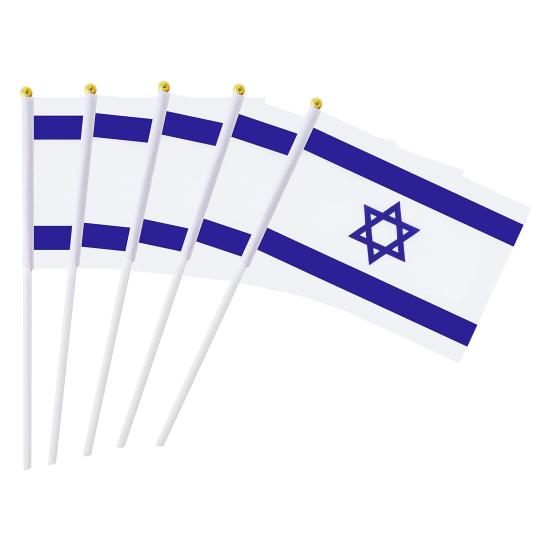 20 דגלי ישראל קטנים על מקל