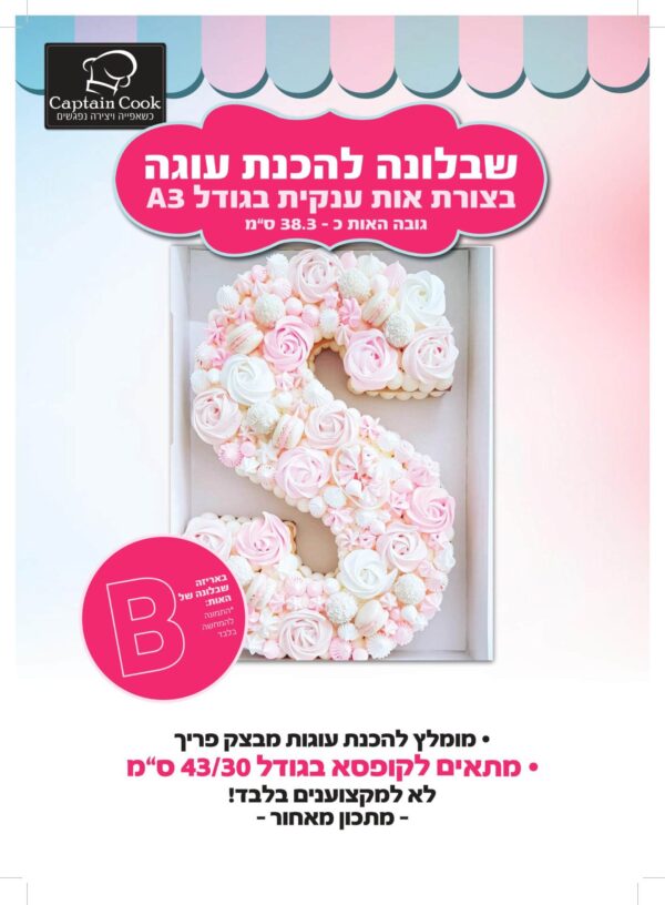 שבלונה מפלסטיק האות B