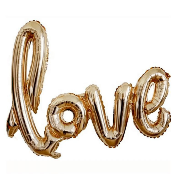 סט בלונים לניפוח עצמי - Love