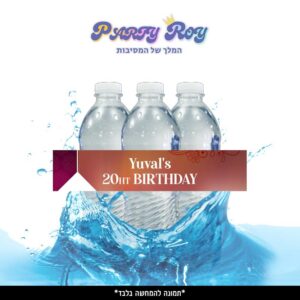 מדבקות לבקבוקים - ‏‏‏‏BIRTHDAY (6 יח')