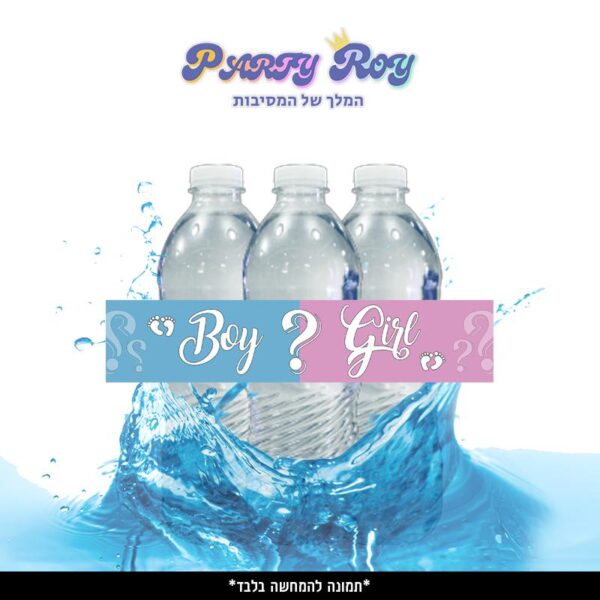 מדבקות לבקבוקים - ‏‏‏‏BOY OR GIRL (6 יח')