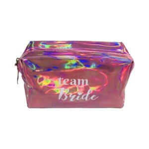 תיק איפור TEAM BRIDE - ורוד מטאלי