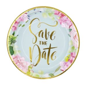 צלחות נייר גדולות מתכלות - Save The Date