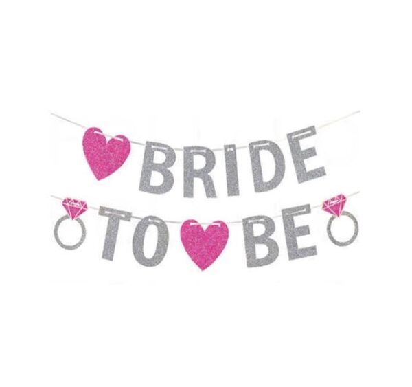 שרשרת באנר אותיות - BRIDE TO BE