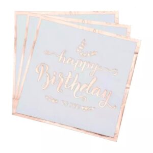 מפיות נייר - רוז גולד