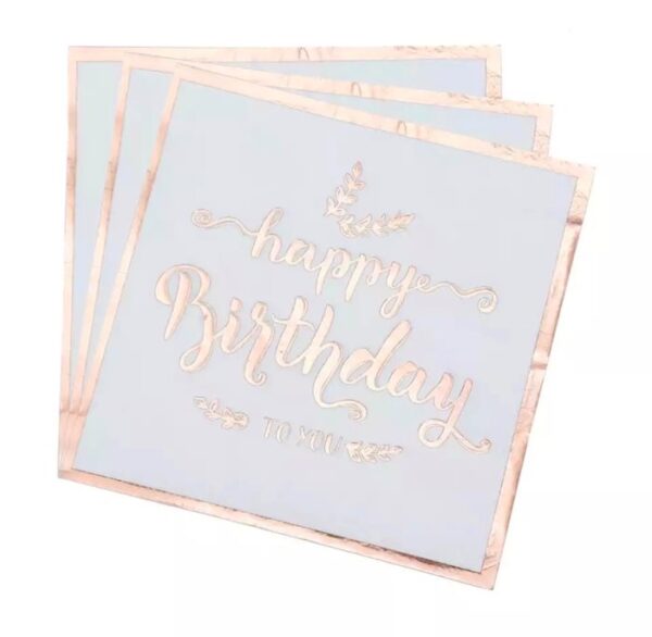 מפיות נייר - רוז גולד